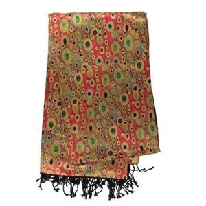 Fox & Chave Scarf Shawl Klimt Silk Large 70 X 20